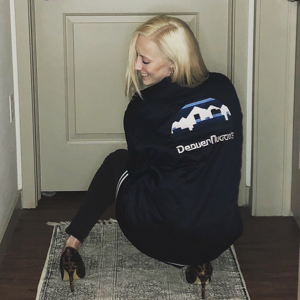 Unisex Denver Nuggets Bomber Jacket Size L